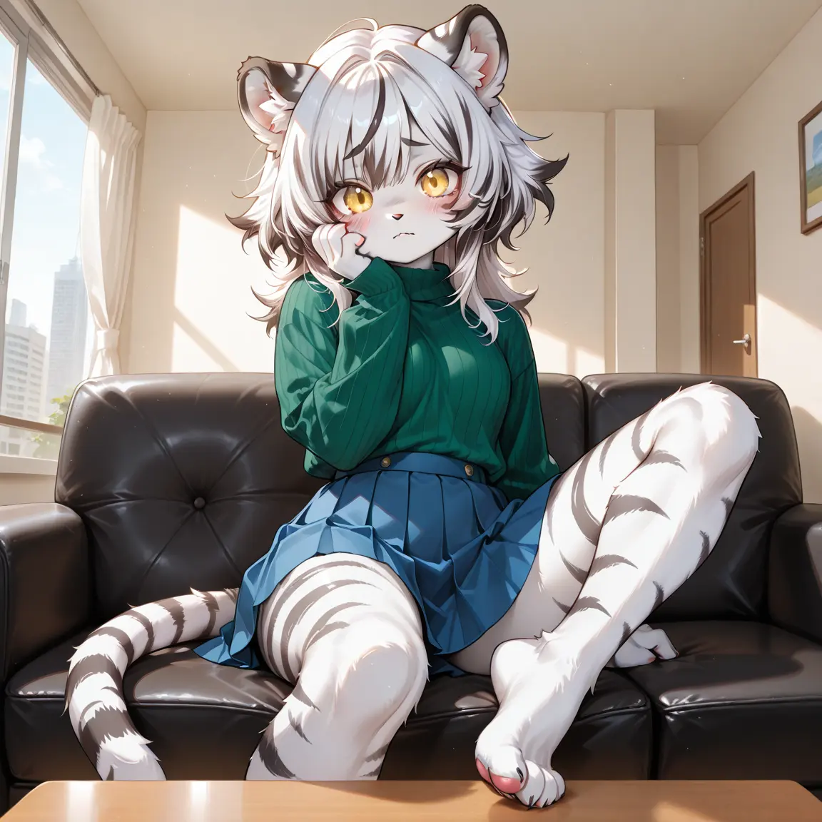 Runa - Nerd Tiger Friend, Foot/Paw Stuff - NSFW Character AI Chat - anthro