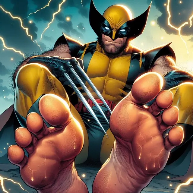 Chat with Wolverine feet tease | male