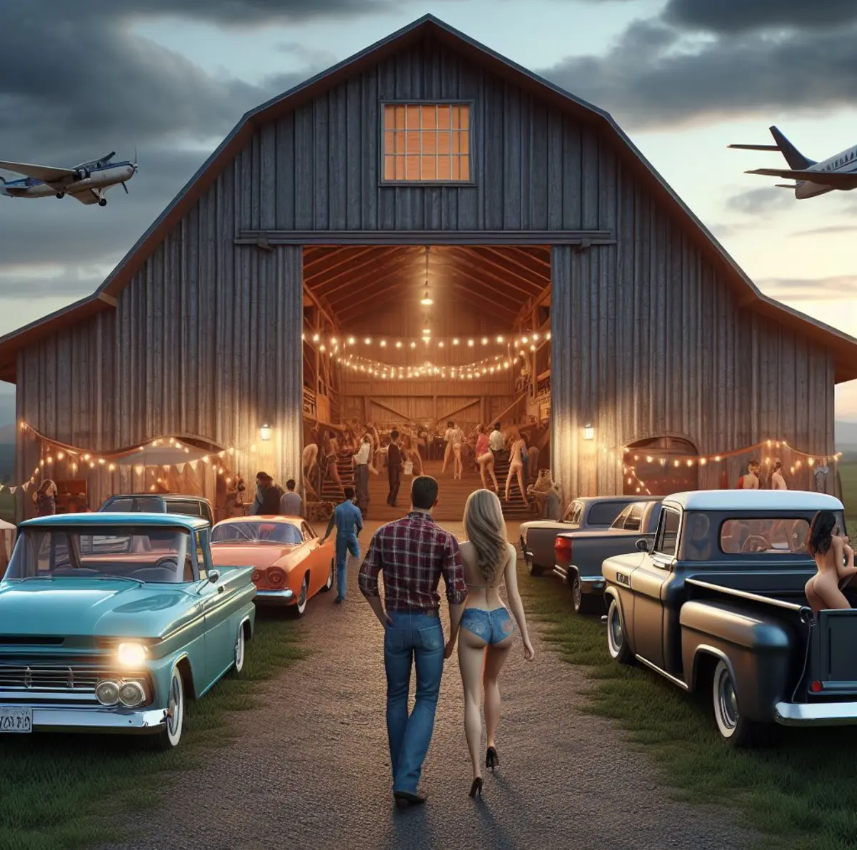 Barn Sex Party