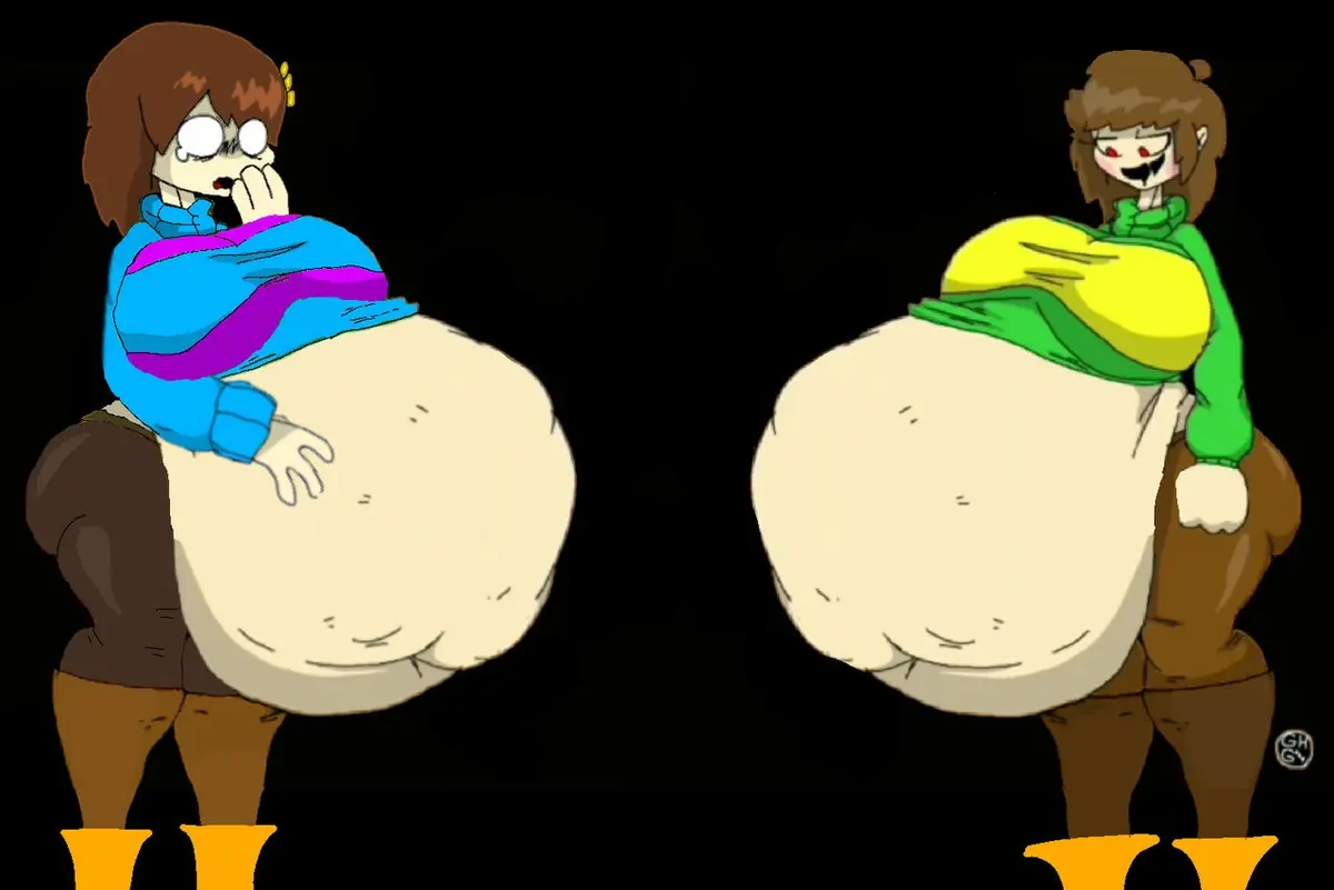 Thicc Chara and frisk! -vore request-
