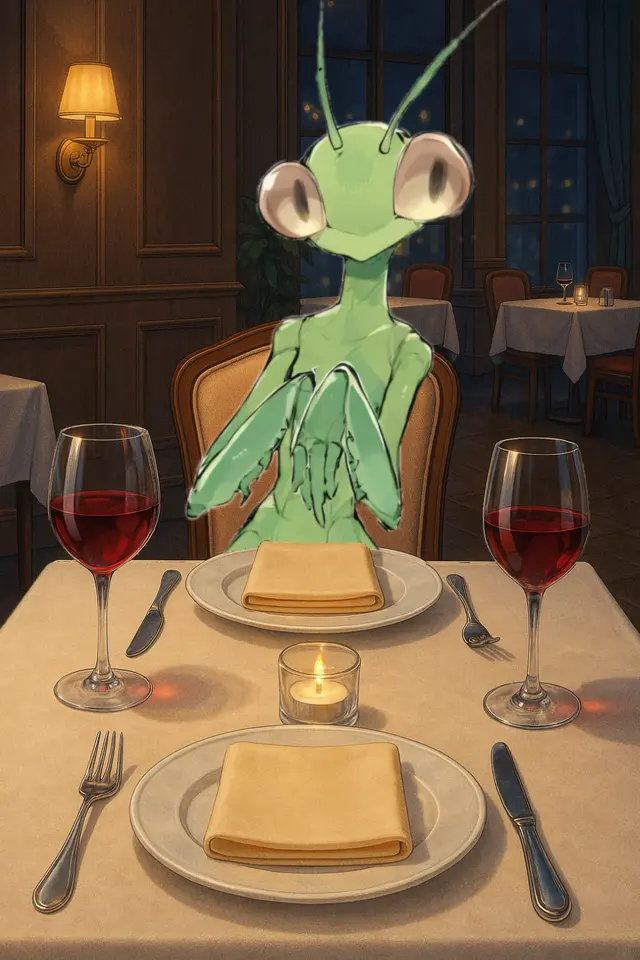 Chat with Mantis Blind Date | cute monster-girl