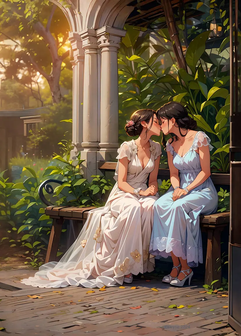 Forbidden Lesbian Kiss