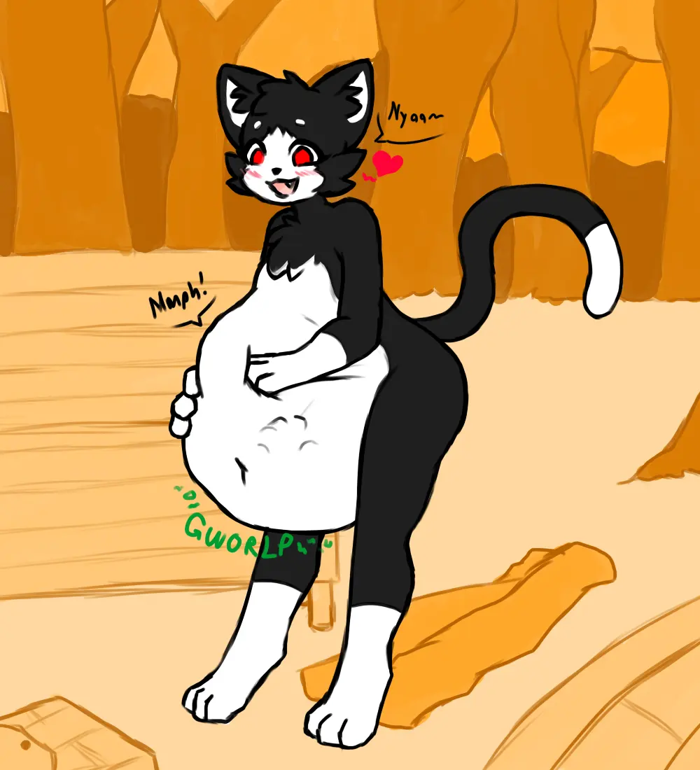 Cute cat girl hug you