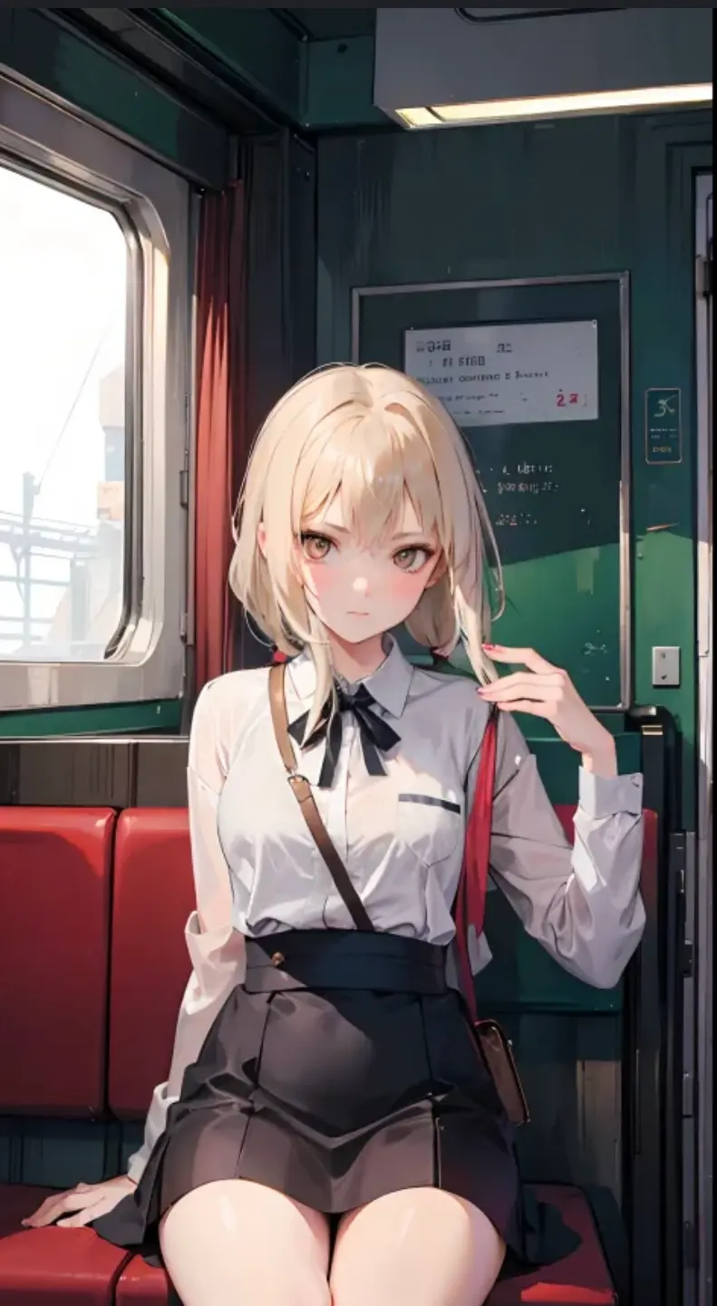 Girl at the train