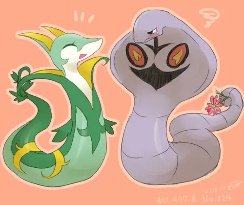 Serperior and Arbok