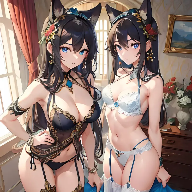 Catgirl twins